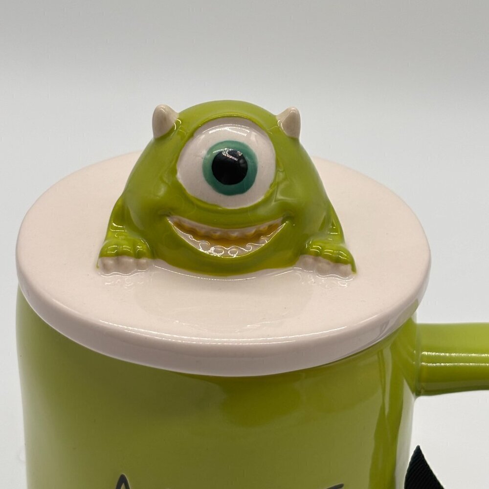 Disney/Pixar Green Mike Wazowski Artisan 'MIKE' Mug w/ Ceramic Lid Rae Dunn - Picture 5 of 9